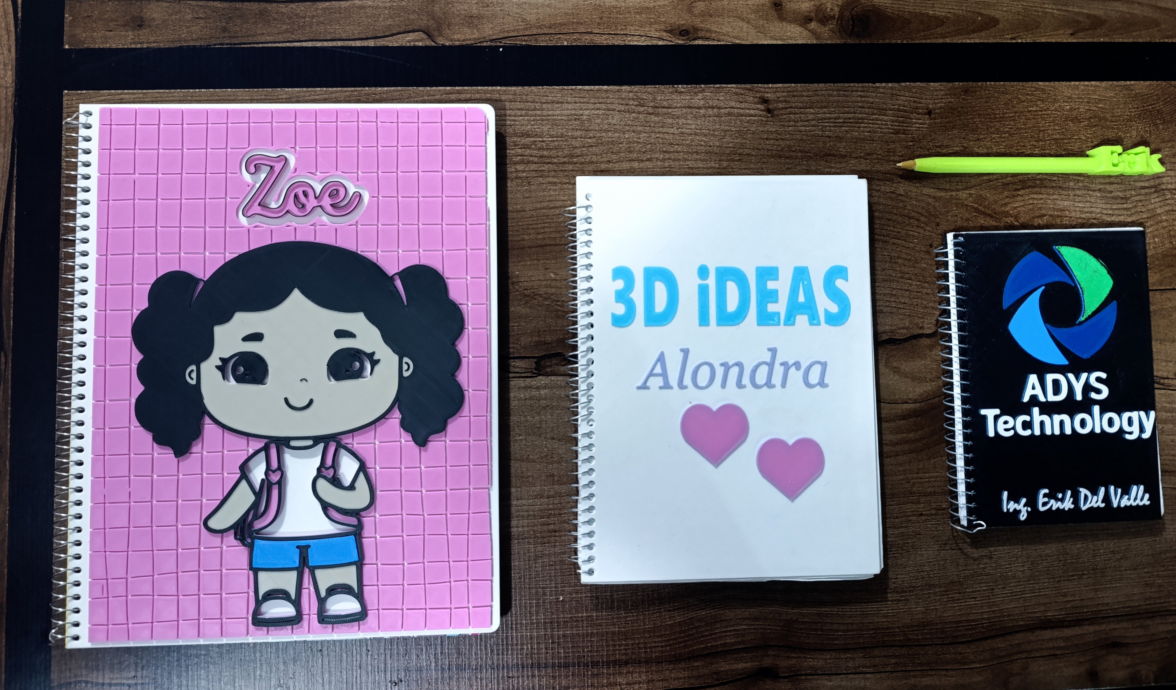 Cuaderno Personalizado Pasta Dura Impreso en 3D